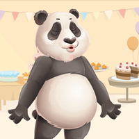 Patricia the panda singing Happy Birthday song